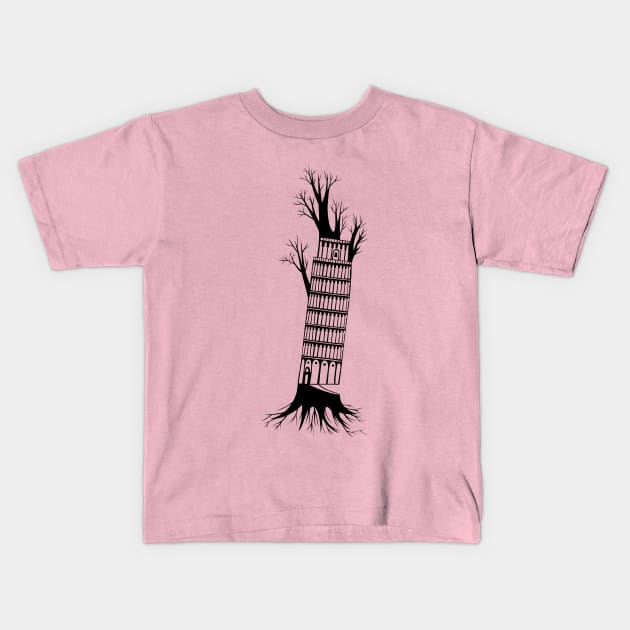 Pisa Leaf Kids T-Shirt by martinussumbaji